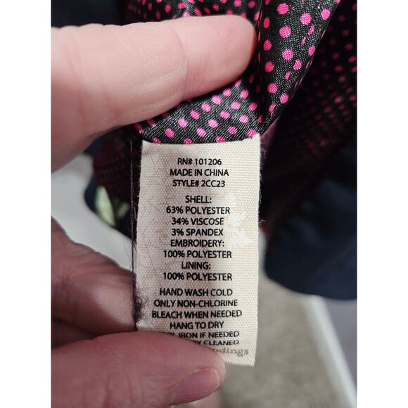 Soft Surroundings Cherry Blossom Hummingbird Embroidered Jacket Kimono Size M - Picture 3 of 7